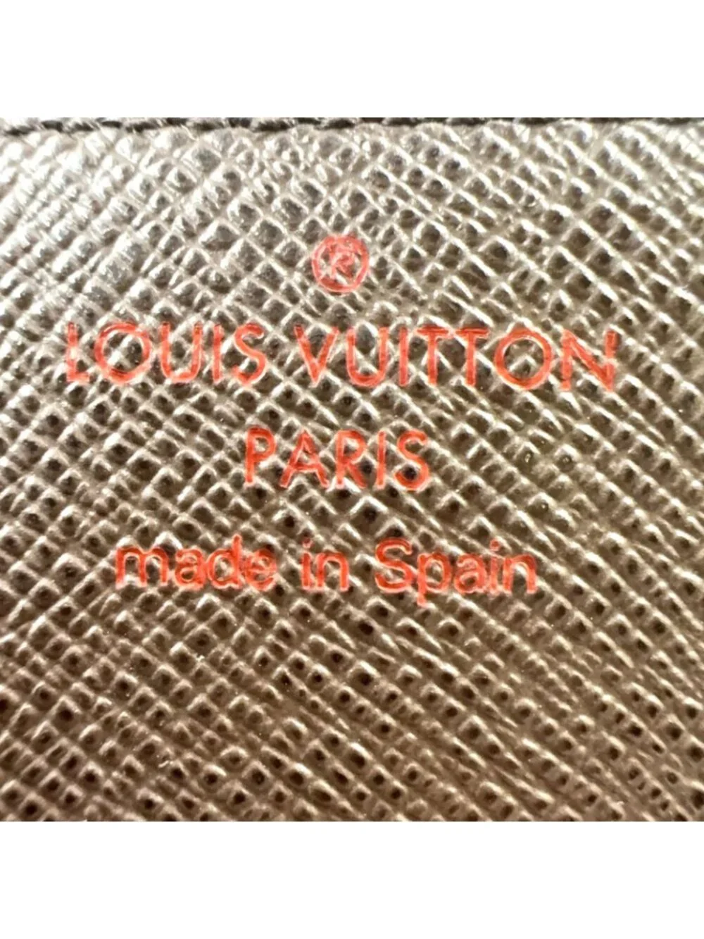 Louis Vuitton Business Card Holder Damier Ebene Leather Brown Case